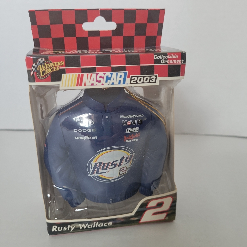 Nascar Rusty Wallace New Ornament 2003